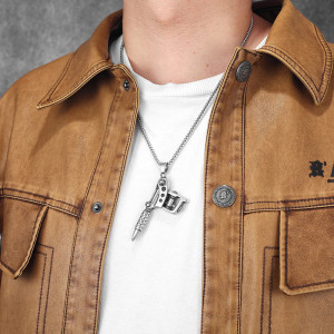 Vue portee Collier Tattoo "L'Indélébile"