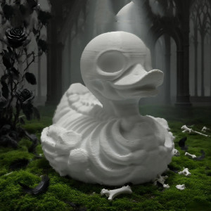 Canard de Bain Tête de Mort "Squelette de l'Enfer"