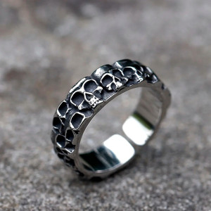 Bague Tête de Mort "CATACOMBS" - La Danse Macabre !