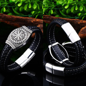 Bracelet Viking Vegvísir - Boussole Nordique