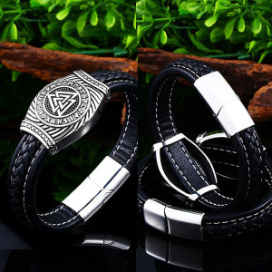Bracelet Viking Valknut - Guerrier d'Odin