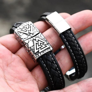 Bracelet Viking Valknut - Guerrier d'Odin
