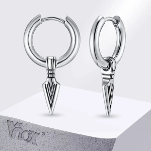Vue de face Boucles d’Oreilles Viking - Flèche du Nord