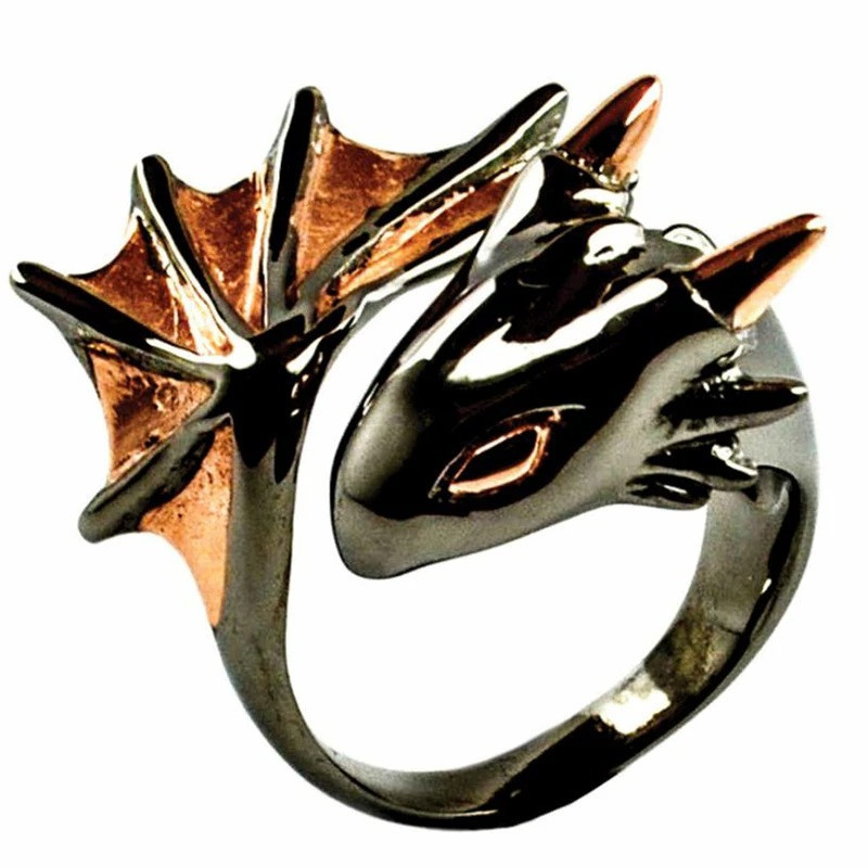 Bague Dragon Astral aux Ailes d’Éther Couleur Marron