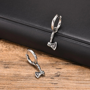 Avant Boucles d’Oreilles Viking "Hache des Drakkars"