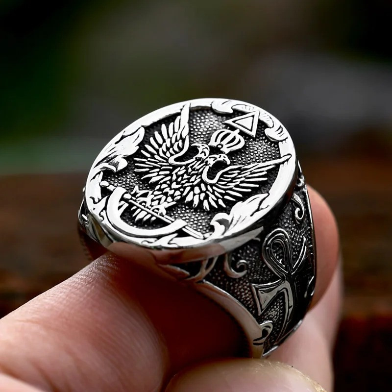 Bague Rock "Aigle du Sceau Souverain"