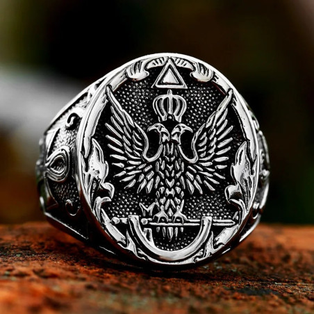 Avant Bague Rock "Aigle du Sceau Souverain"