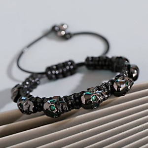 Bracelet Goth Têtes de Mort "Ossuaire"