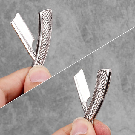 Vue detaille Collier Rasoir "Le Shelby"