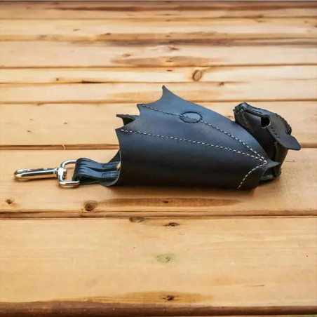 Vue de Cote Portefeuille Goth Rock Chauve-souris Gothique