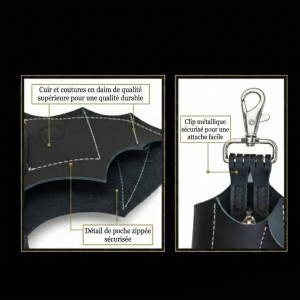Détails du Portefeuille Goth Rock Chauve-souris Gothique