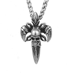 Vue generale Collier Tête de Mort Dague Royale Fleur de Lys