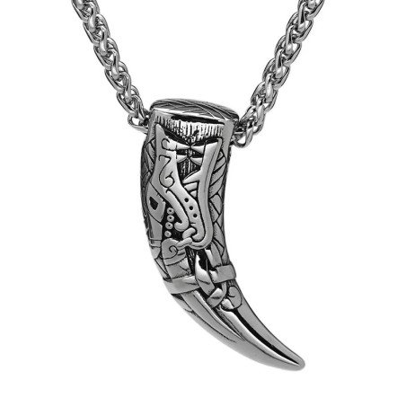 Vue generale Collier Viking "Croc Sacré du Clan"