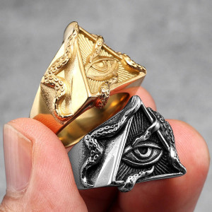 Avant Bague Illuminati - Œil du Triangle Ascendant