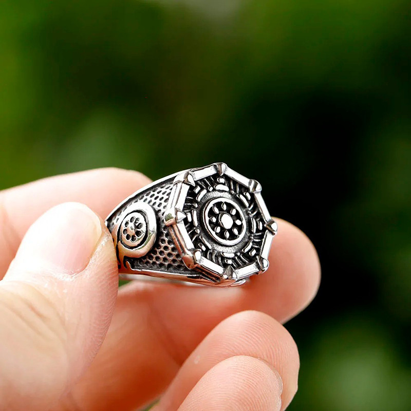 Bague Pirate Gouvernail d’Acier "Maître du Cap"