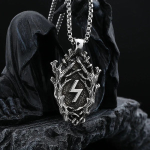 Collier Viking "Rune de Foudre des Anciens"