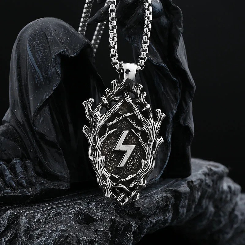 Collier Viking "Rune de Foudre des Anciens"
