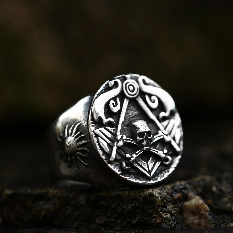 Bague Tête de Mort Occulte "Crâne du Rite Funeste"