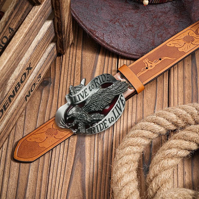 Ceinture Biker "Live to Ride" - 2 couleurs au choix !
