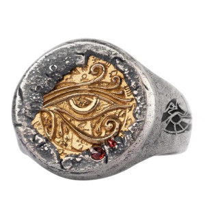 Vue Generale Bague Œil d’Horus "Protection Ancestrale" - Argent Sterling 925 !