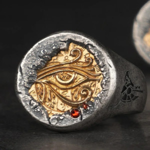 Avant Bague Œil d’Horus "Protection Ancestrale" - Argent Sterling 925 !