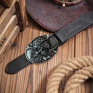 Ceinture Tête de Mort "Capitaine Pirate" - 2 couleurs au choix !
