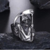 Vue complète de la Bague Tête de Mort Faucheuse