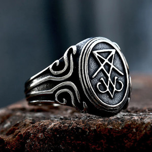 Bague Rock "Sceau du Sigil Infernal" Modele 1