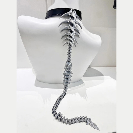 Collier Gothique "Colonne Vertébrale Profanée" Modele 3