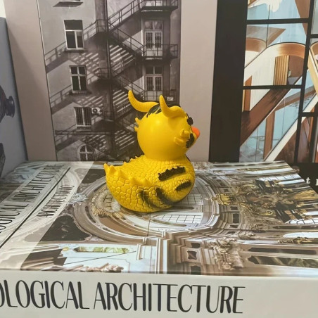 Vue Arrierree Canard de Bain Tête de Mort "Canard Dragon Impérial"