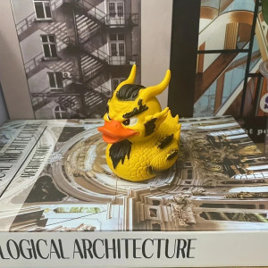vue de face Canard de Bain Tête de Mort "Canard Dragon Impérial"