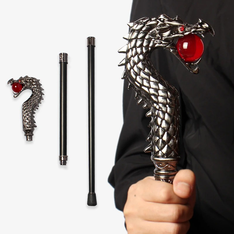Avant Canne Dragon Noir "Serment de l’Orbe Écarlate"