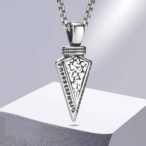 Collier Viking - Flèche Silencieuse (Noir ou Argent)