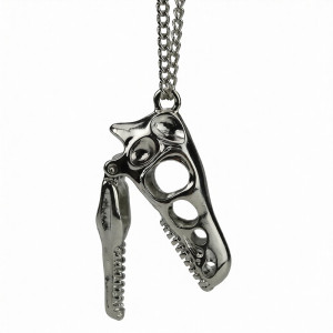 Collier Tête de Mort Dinosaure Gothique "Mâchoires du T-Rex"