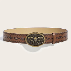 Avant Ceinture Tête de Mort "Sabres Croisés"