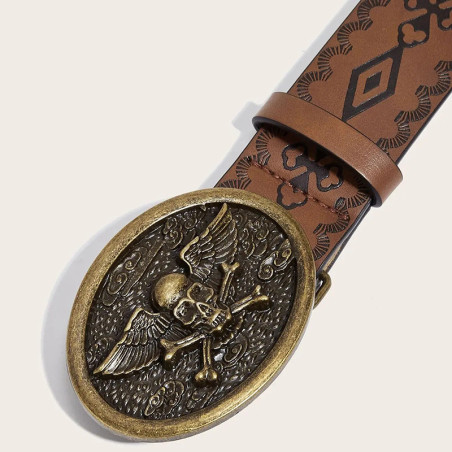 Ceinture Tête de Mort "Sabres Croisés"