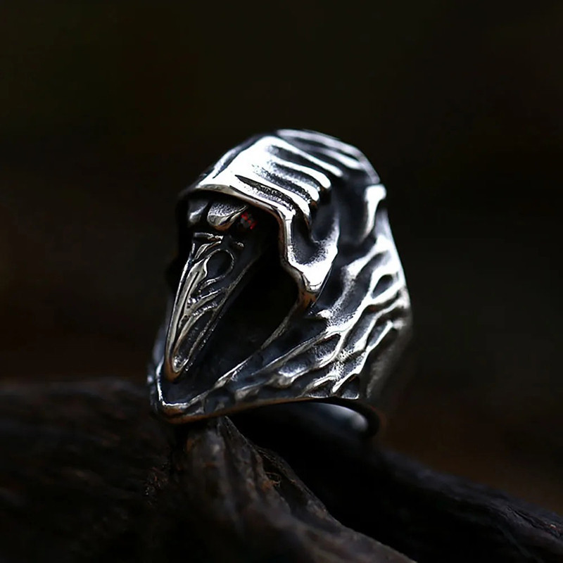 Bague Corbeau "Messager d'Ébène" Modele 1
