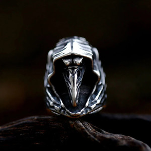 Bague Corbeau "Messager d'Ébène" Modele 2