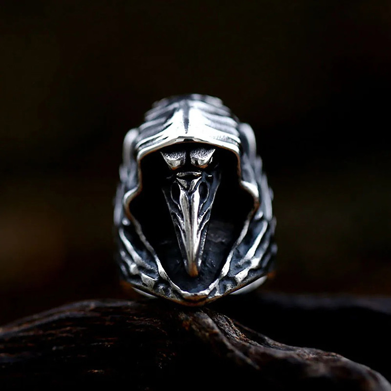 Bague Corbeau "Messager d'Ébène" Modele 2