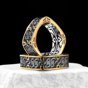 Avant Bague Rock "Anneau des Entrelacs du Serment" - 2 coulerus au choix !