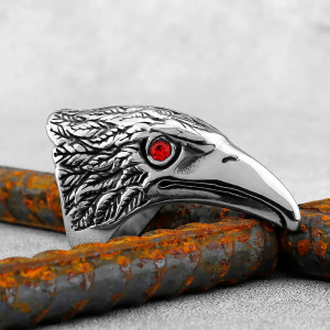 Bague Corbeau "L'Œil de la Tempête" Modele 1