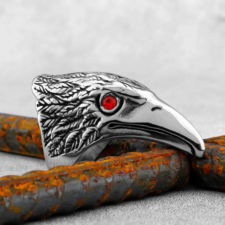 Bague Corbeau "L'Œil de la Tempête" Modele 1
