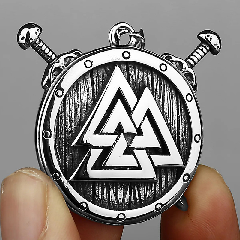 Collier Viking Bouclier de Skjöld Couleur Argent