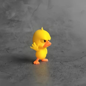 Vue Laterale Canard de Bain - Canard  Grincheux "Talk to the Hand"