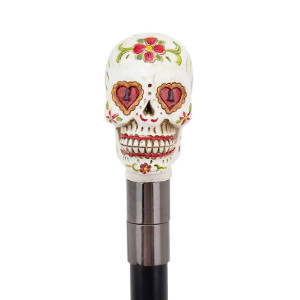 Avant Canne Tête de Mort Mexicaine "Cœur de Calavera Éternelle"