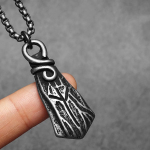 Collier Viking Écorce d'Yggdrasil Couleur Noir