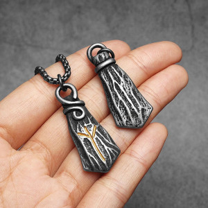 Collier Viking Écorce d'Yggdrasil - 2 couleurs au choix !