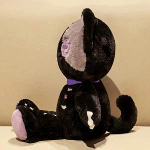 Vue Laterale Peluche Tête de Mort "Chat Squelette Shadow" - 2 couleurs au choix !