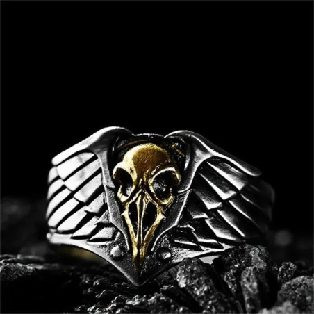 Avant Bague Corbeau "Golden Odin's Soul" - 2 couleurs au choix !