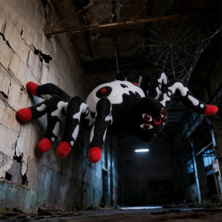 Vue de Face Peluche Araignée "Skeleton Widow"